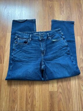 American Eagle Curvy Straight Denim Jeans Sz 16